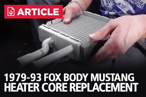 fox mustang heater core removals